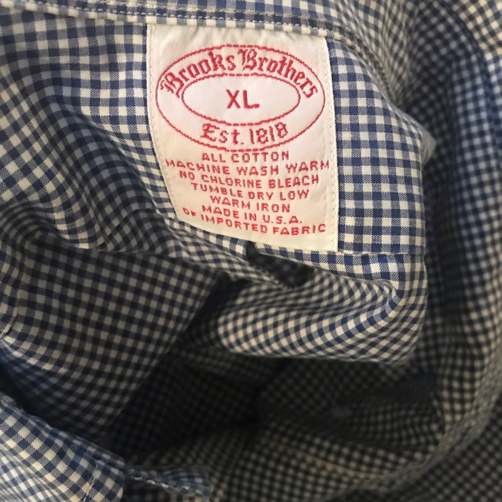 Brooks Brothers Gingham Checked Button Down Shirt - image 4